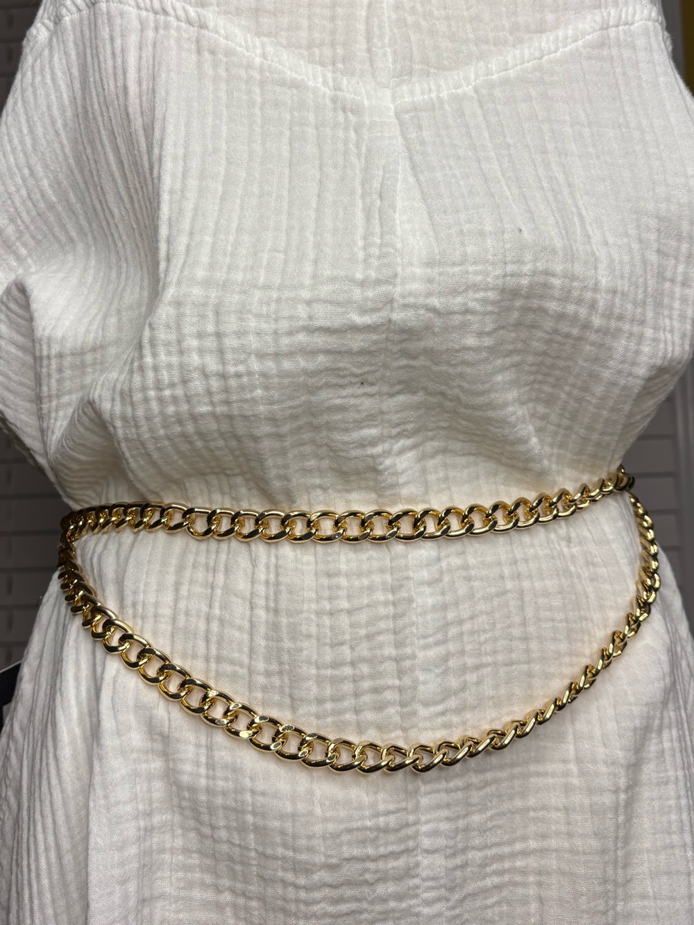 Haute Hippie Double-Chain Belt with Multicolor Enamel Discs NWT